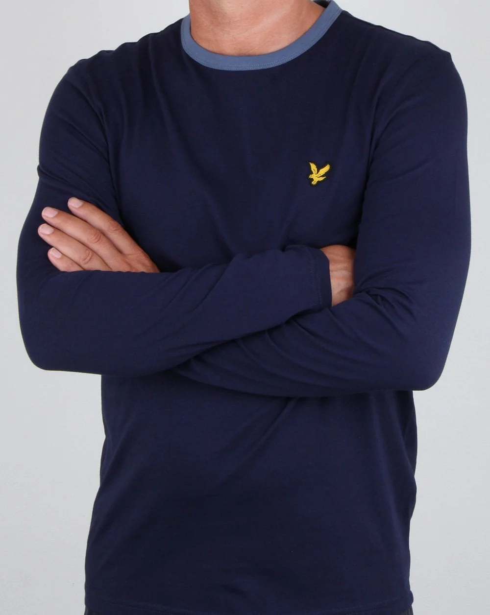 Lyle And Scott Long Sleeve Ringer T-shirt Navy - Image 4