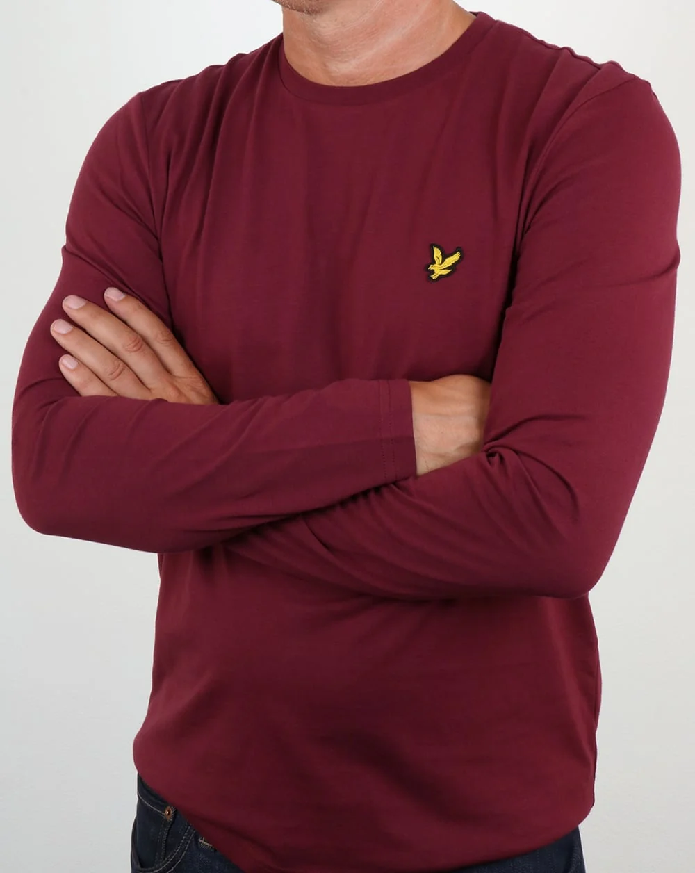 Lyle And Scott Long Sleeve T-shirt Claret - Image 3