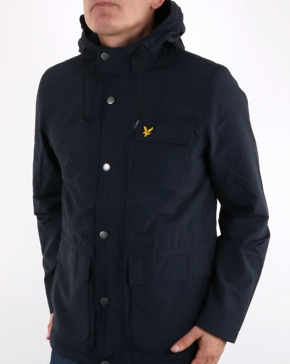 Lyle And Scott Micro Fleece Lined Jacket Dark Navy - Image 2