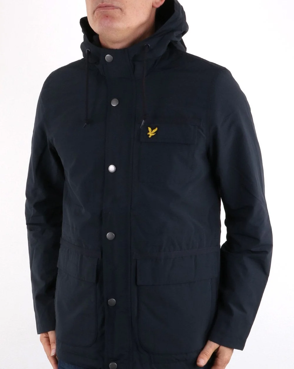 Lyle And Scott Micro Fleece Lined Jacket Dark Navy - Image 3