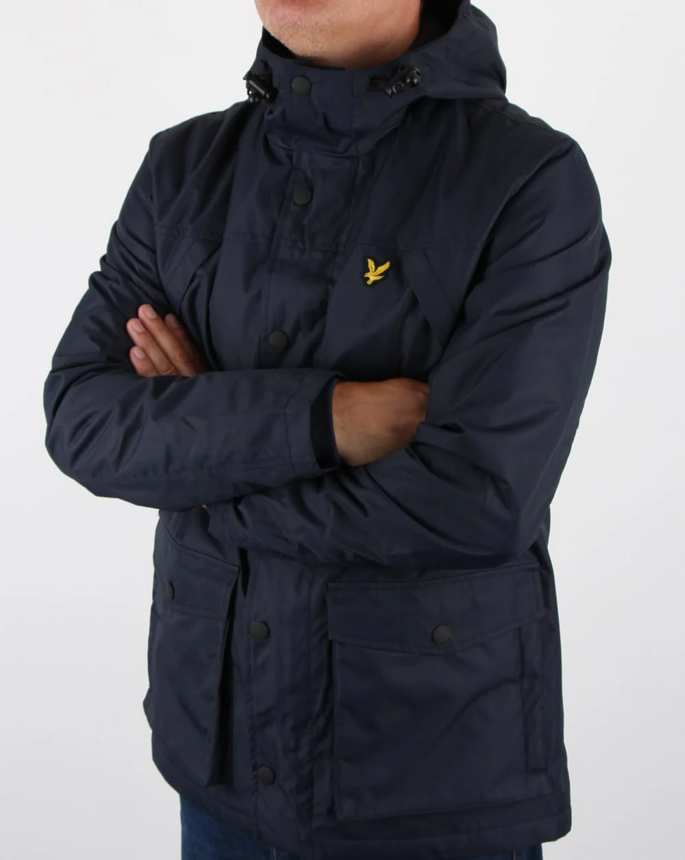 Lyle And Scott Micro Fleece Lined Jacket Navy - Image 3