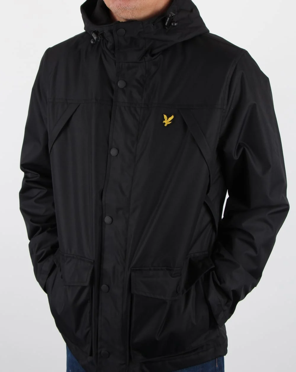 Lyle And Scott Micro Fleece Lined Jacket True Black - Image 2