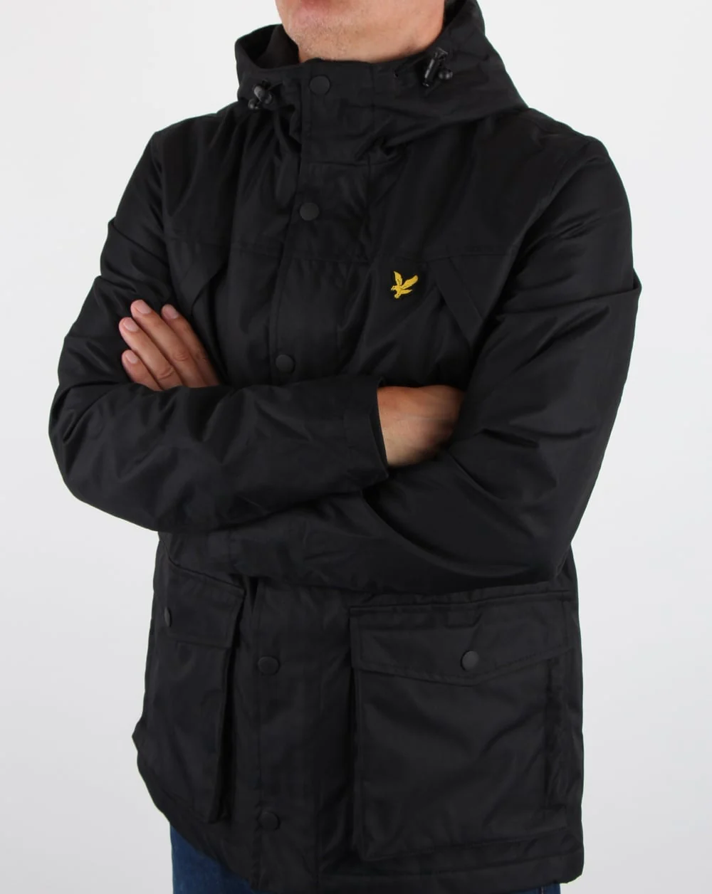 Lyle And Scott Micro Fleece Lined Jacket True Black - Image 3