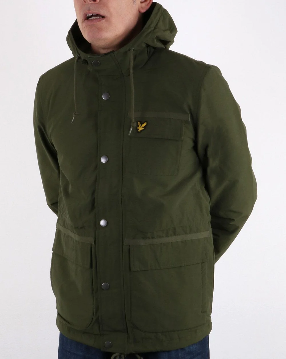 Lyle And Scott Micro Fleece Lined Jacket Woodland Green - Image 2