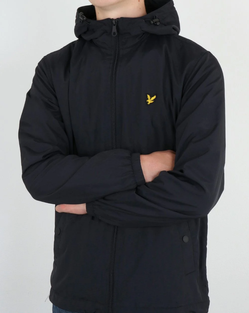 Lyle And Scott Microfleece Lined Zip Through Jacket Black - Image 3