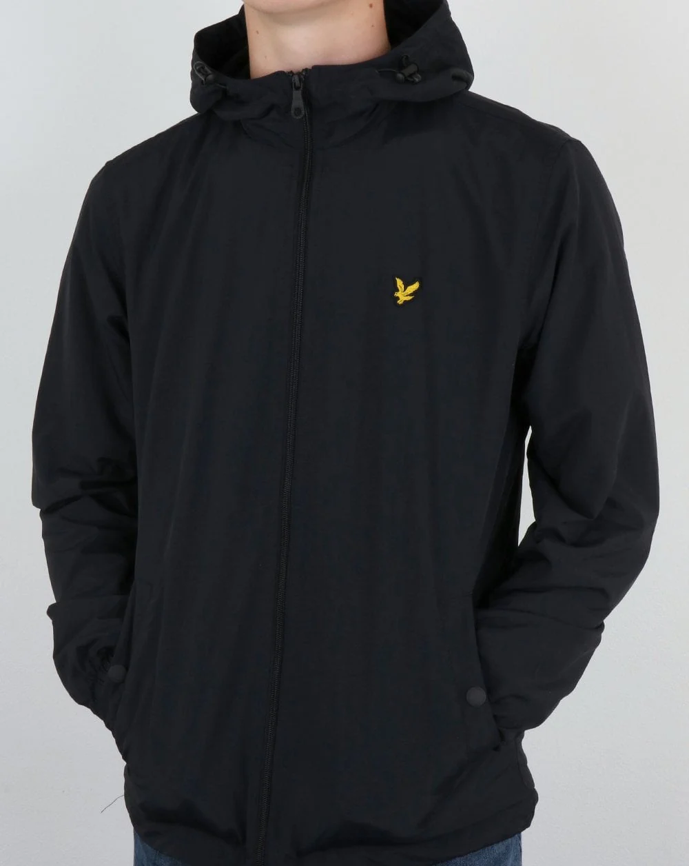 Lyle And Scott Microfleece Lined Zip Through Jacket Black - Image 4