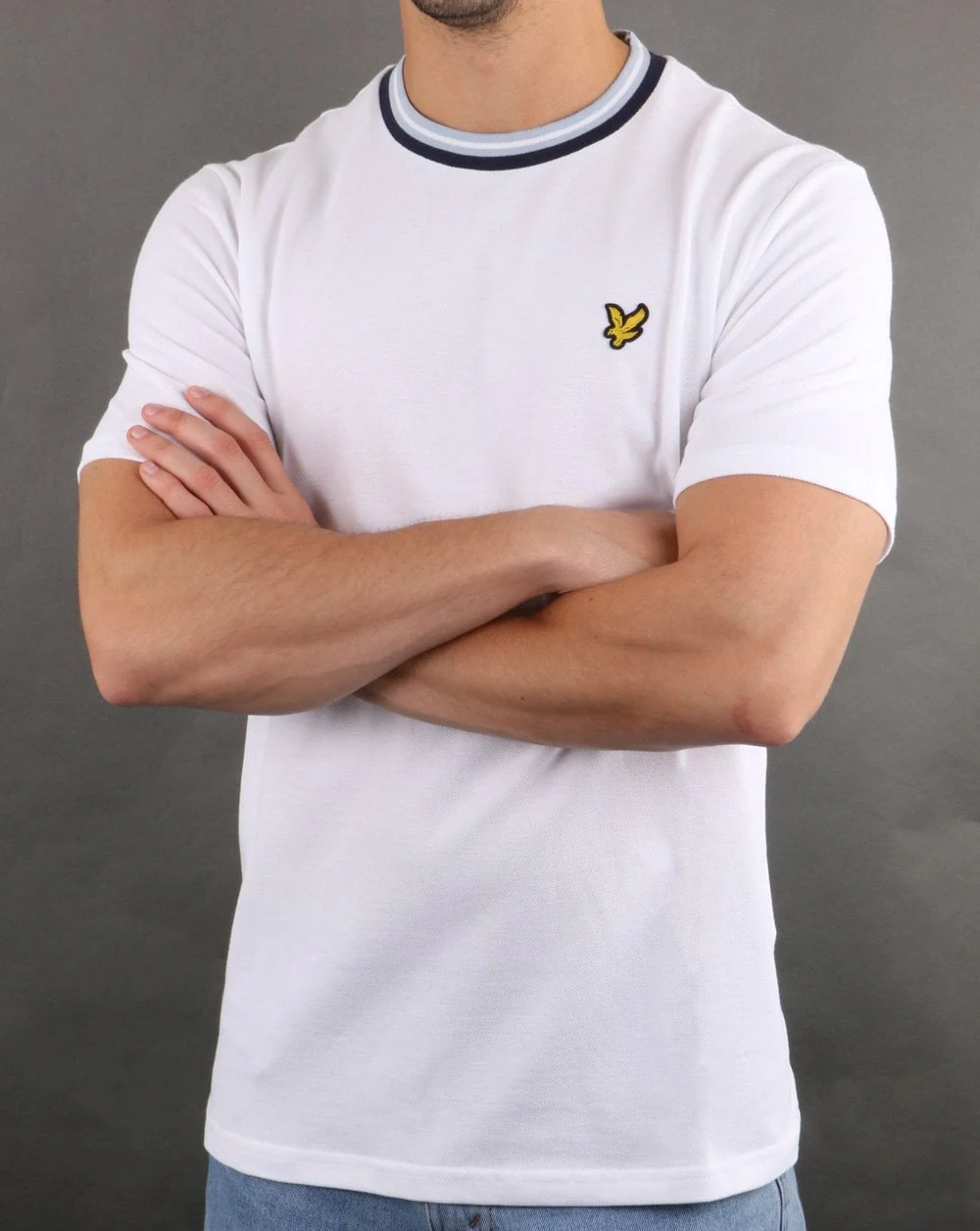 Lyle And Scott Multi Rib T-shirt White - Image 2
