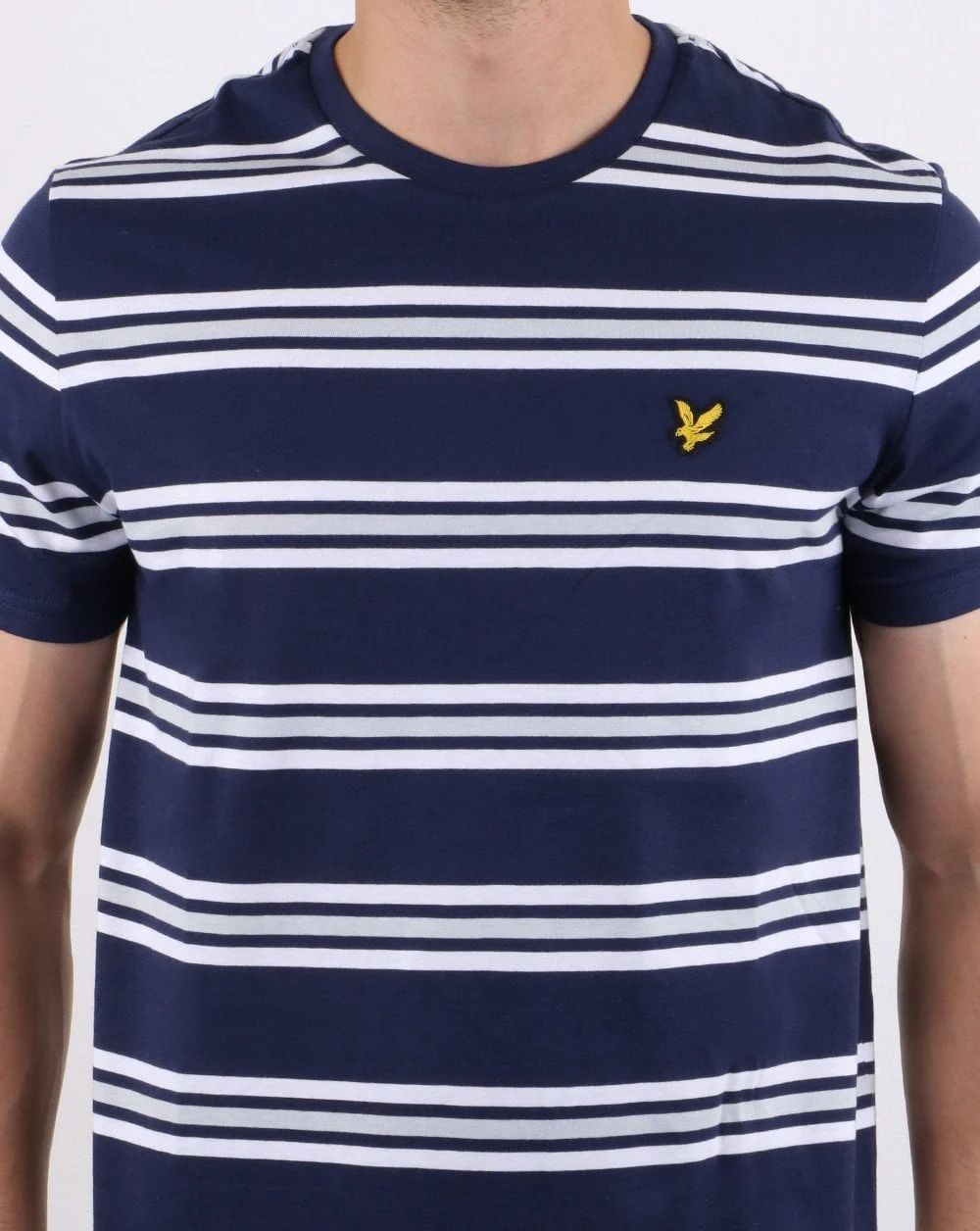Lyle And Scott Multi Stripe T-shirt Navy - Image 4