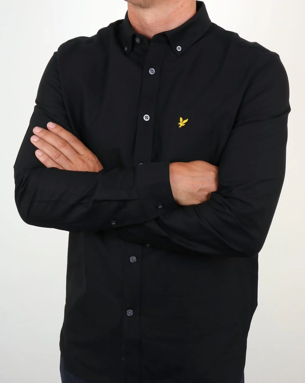 Lyle And Scott Oxford Shirt Black - Image 3