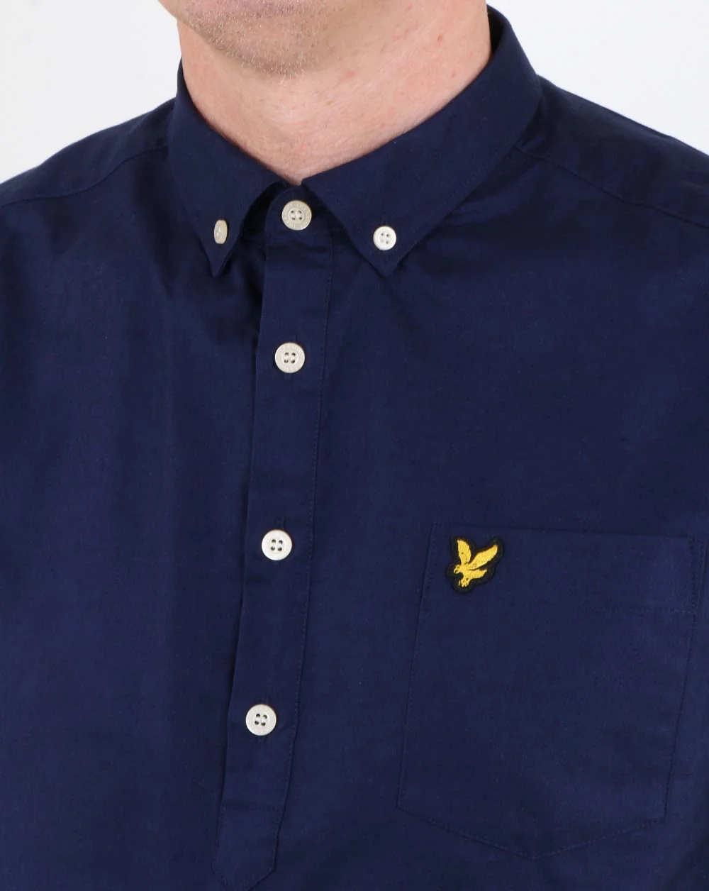 Lyle And Scott Oxford Short Sleeve Shirt Navy - Image 2