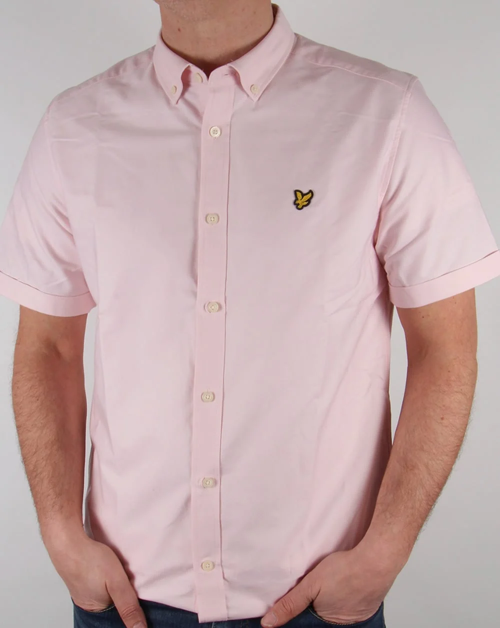 Lyle And Scott Oxford Short Sleeve Shirt Pink Sorbet