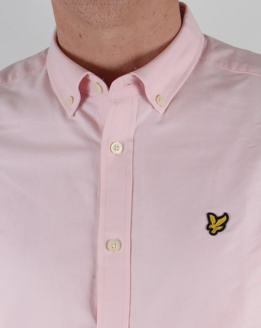 Lyle And Scott Oxford Short Sleeve Shirt Pink Sorbet - Image 2