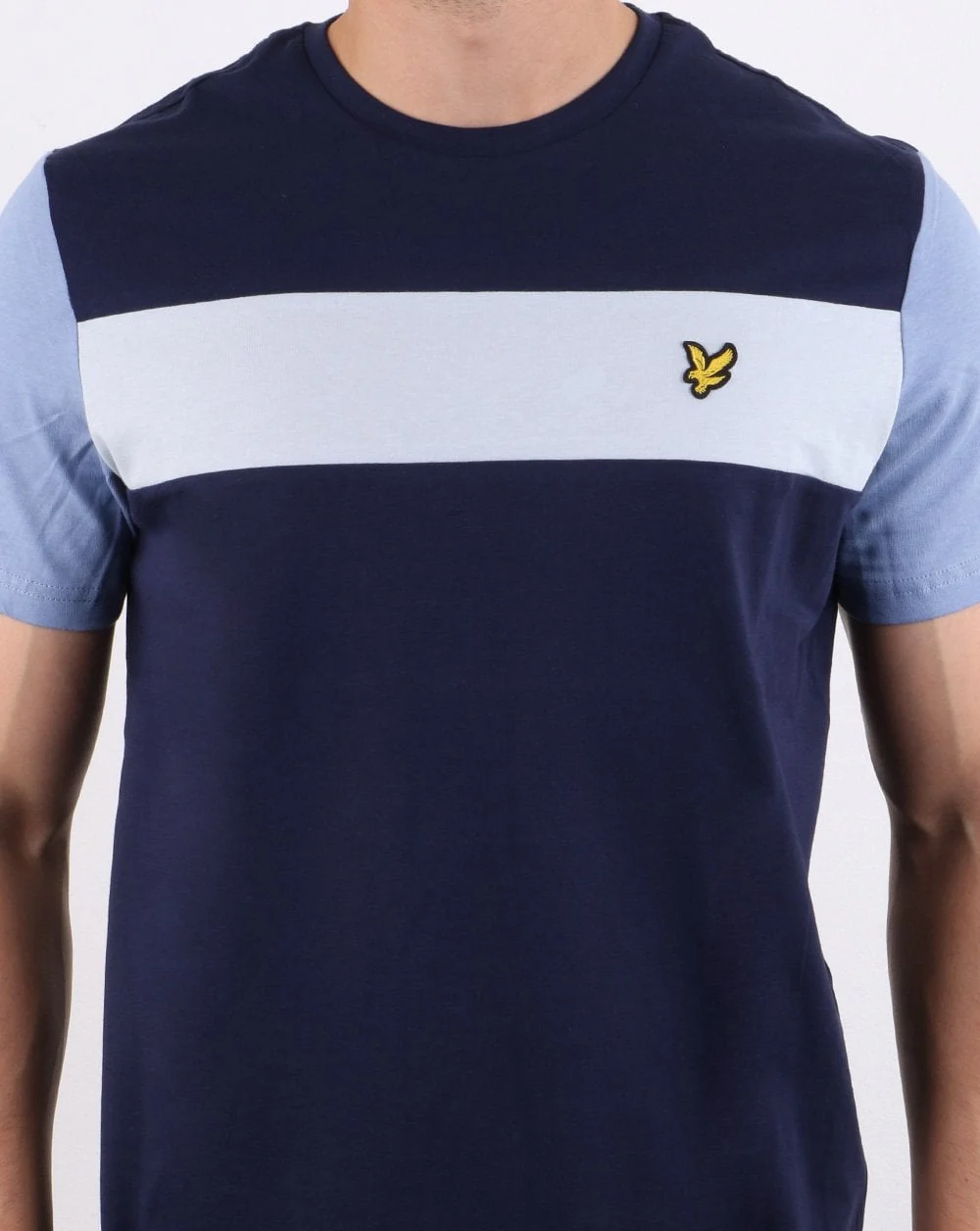 Lyle And Scott Panel T-shirt Navy - Image 4