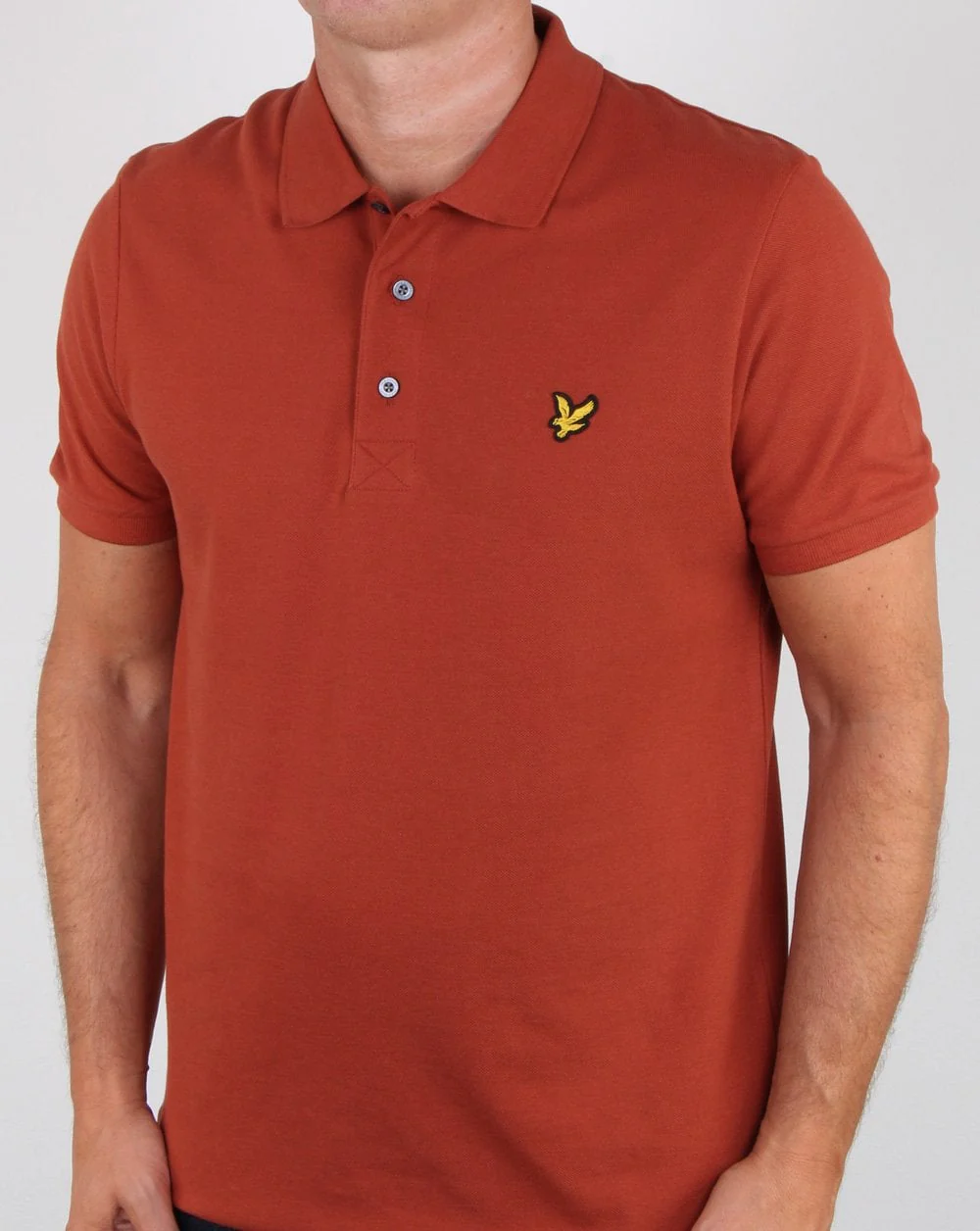 Lyle And Scott Polo Shirt Brown Spice - Image 3