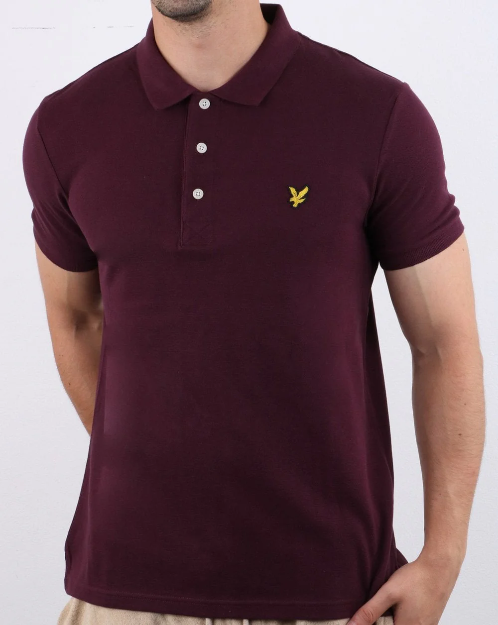Lyle And Scott Polo Shirt Burgundy - Image 2