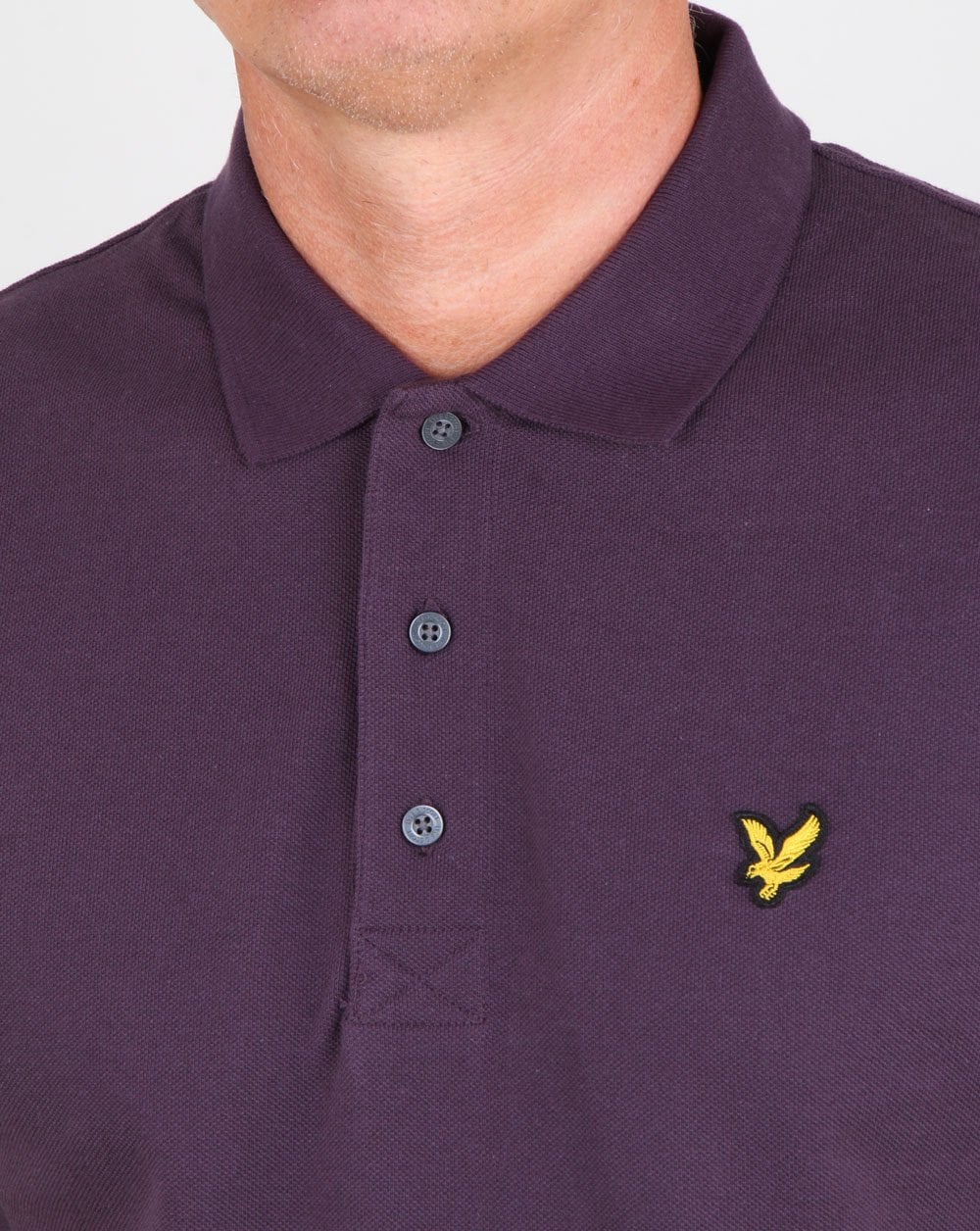 Lyle And Scott Polo Shirt Deep Plum - Image 2