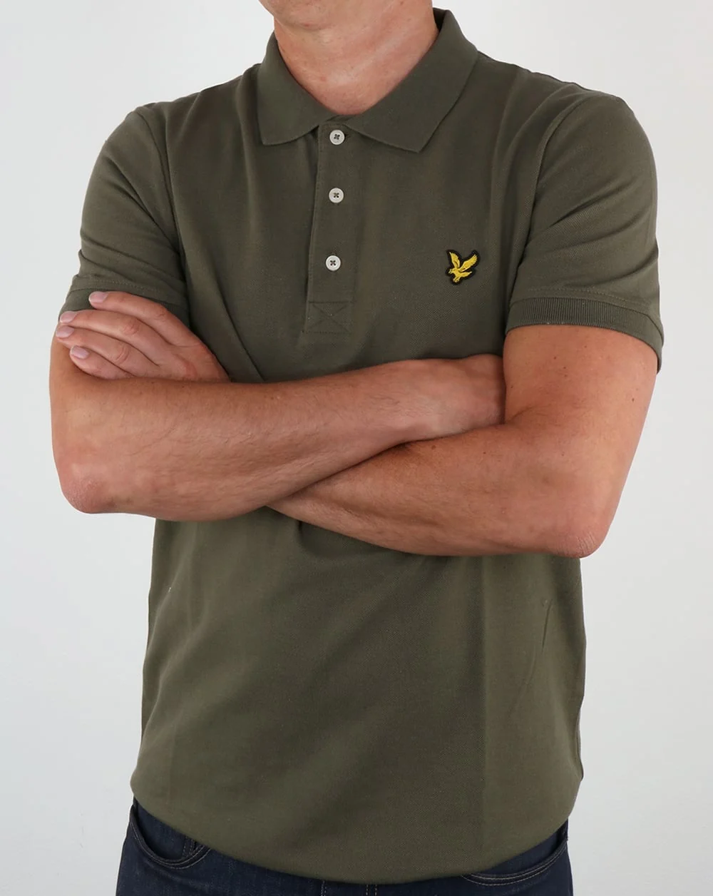 Lyle And Scott Polo Shirt Dusty Olive - Image 3