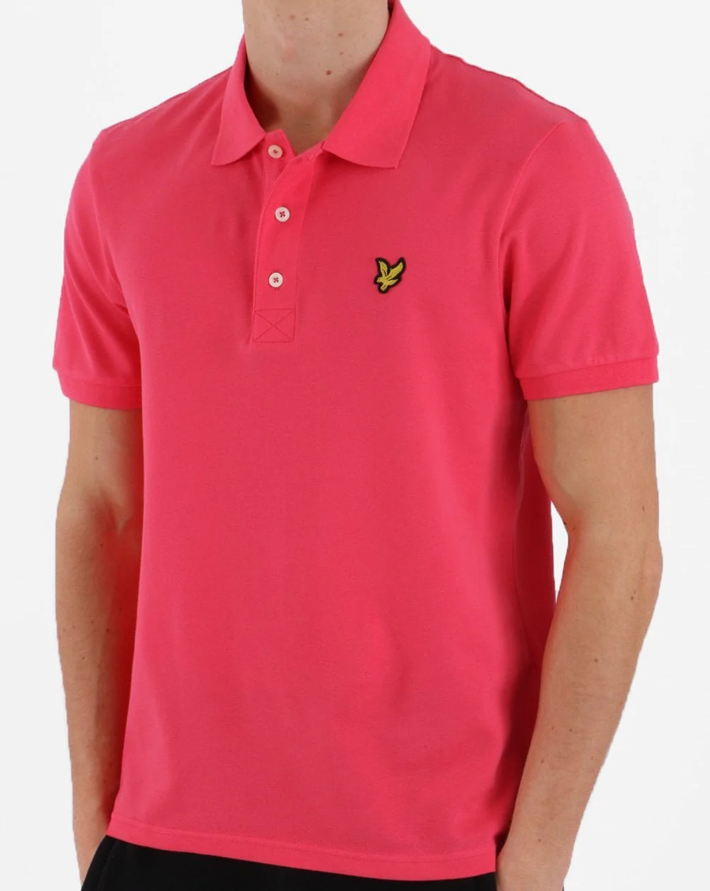 Lyle And Scott Polo Shirt Electric Pink - Image 3