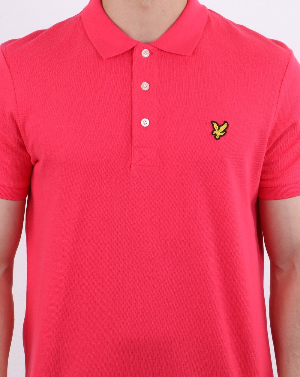 Lyle And Scott Polo Shirt Geranium Pink - Image 4