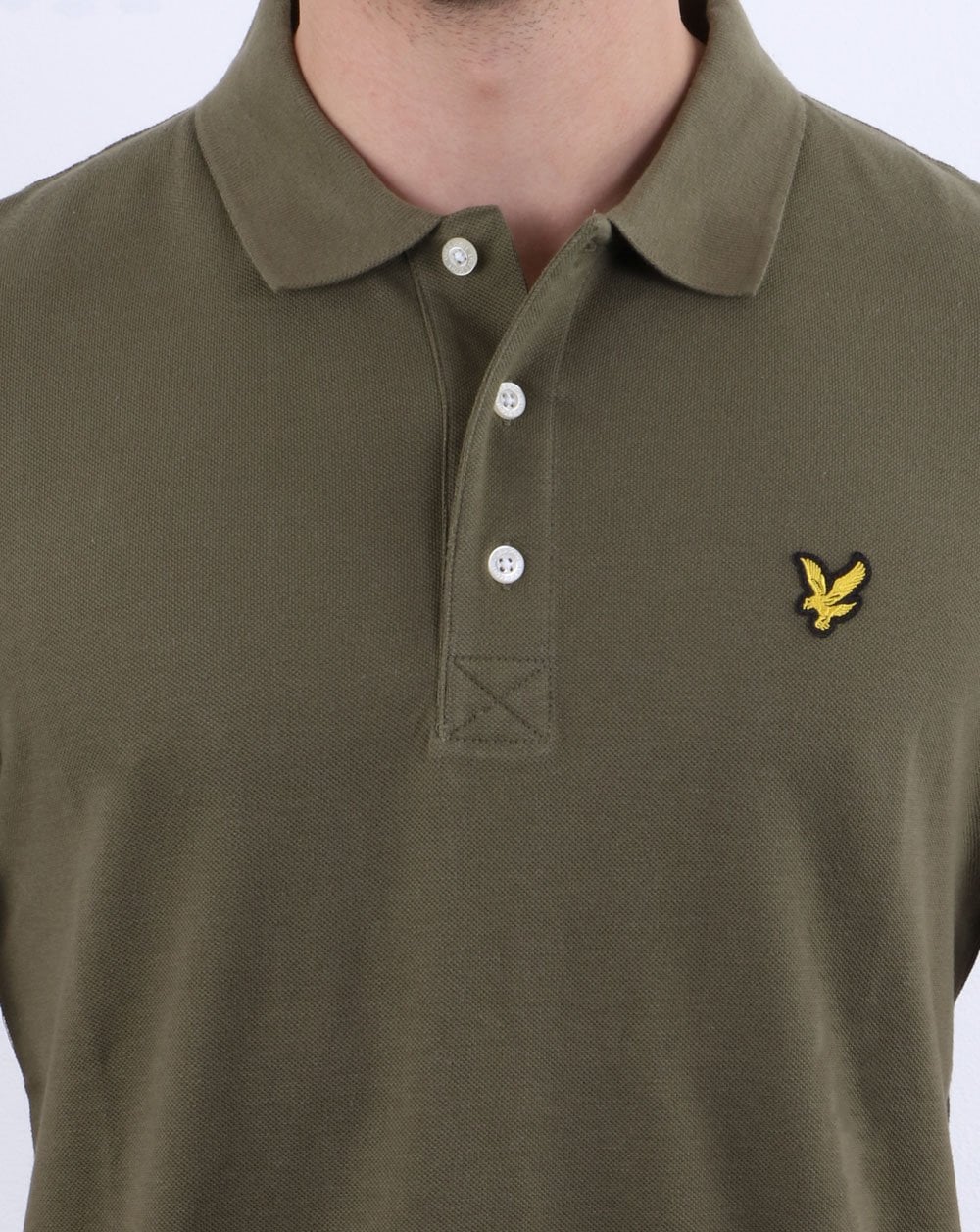 Lyle And Scott Polo Shirt Khaki - Image 3
