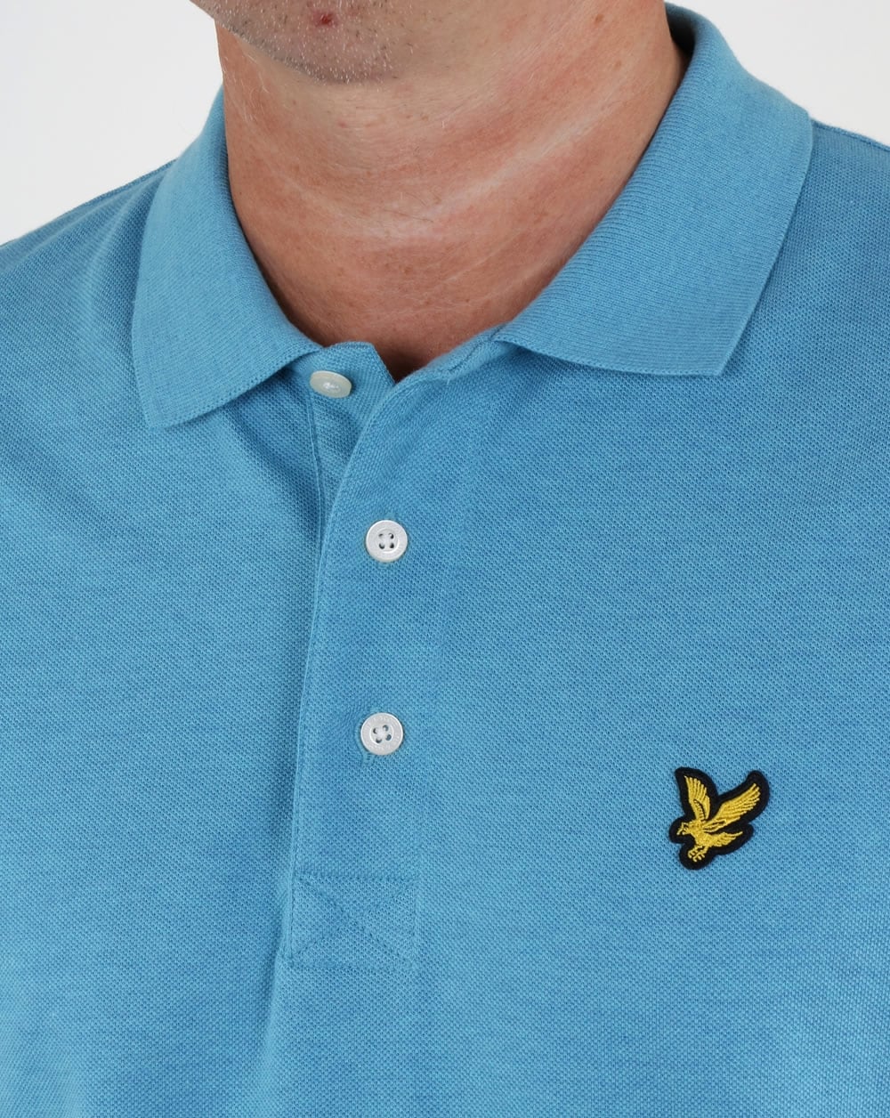 Lyle And Scott Polo Shirt Pacific Blue Marl - Image 2