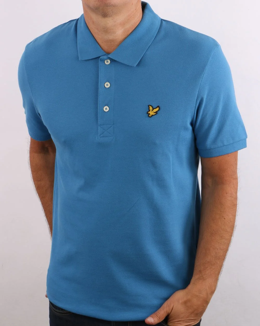 Lyle And Scott Polo Shirt Yale Blue - Image 4