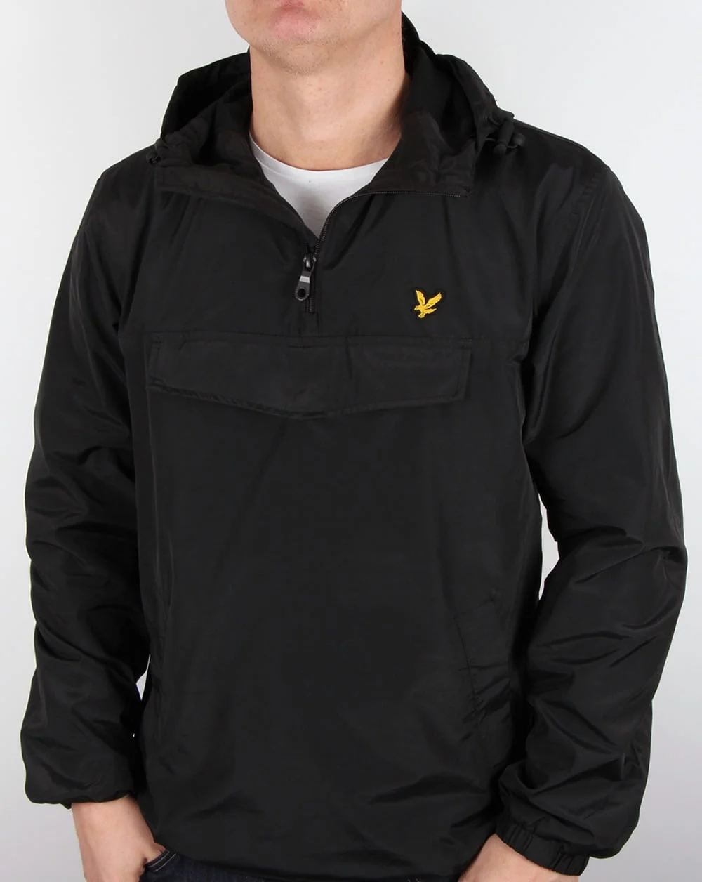 Lyle And Scott Qtr Zip Smock Jacket in Black - Image 3