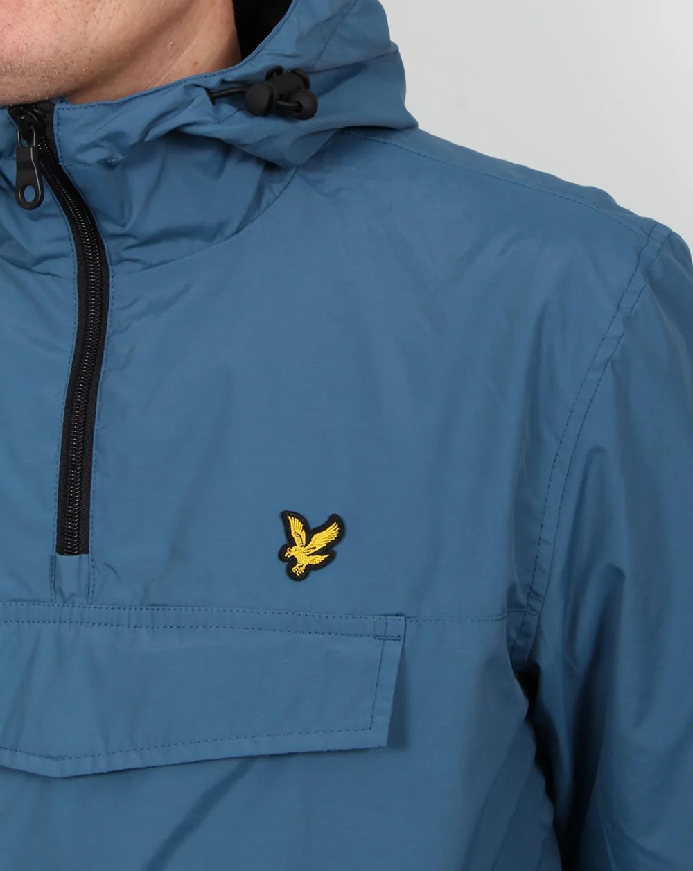 Lyle And Scott Qtr Zip Smock Jacket Light Teal - Image 2