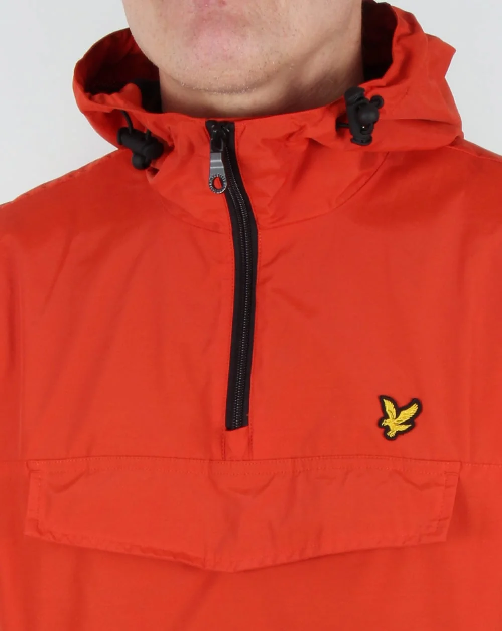Lyle And Scott Qtr Zip Smock Jacket True Orange - Image 4