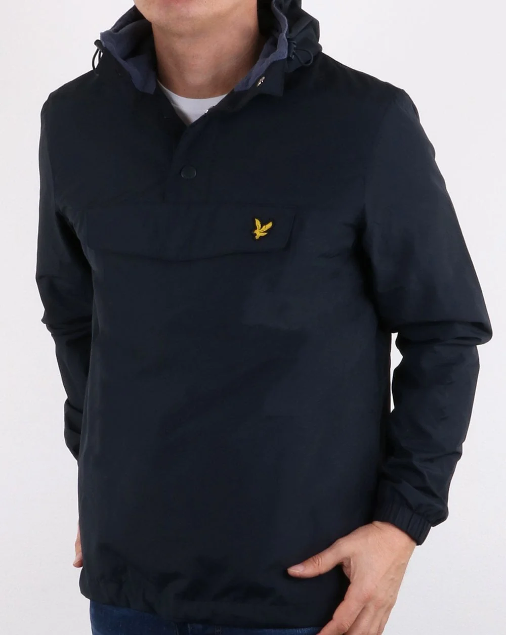 Lyle And Scott Quarter Zip Pocket Jacket Navy