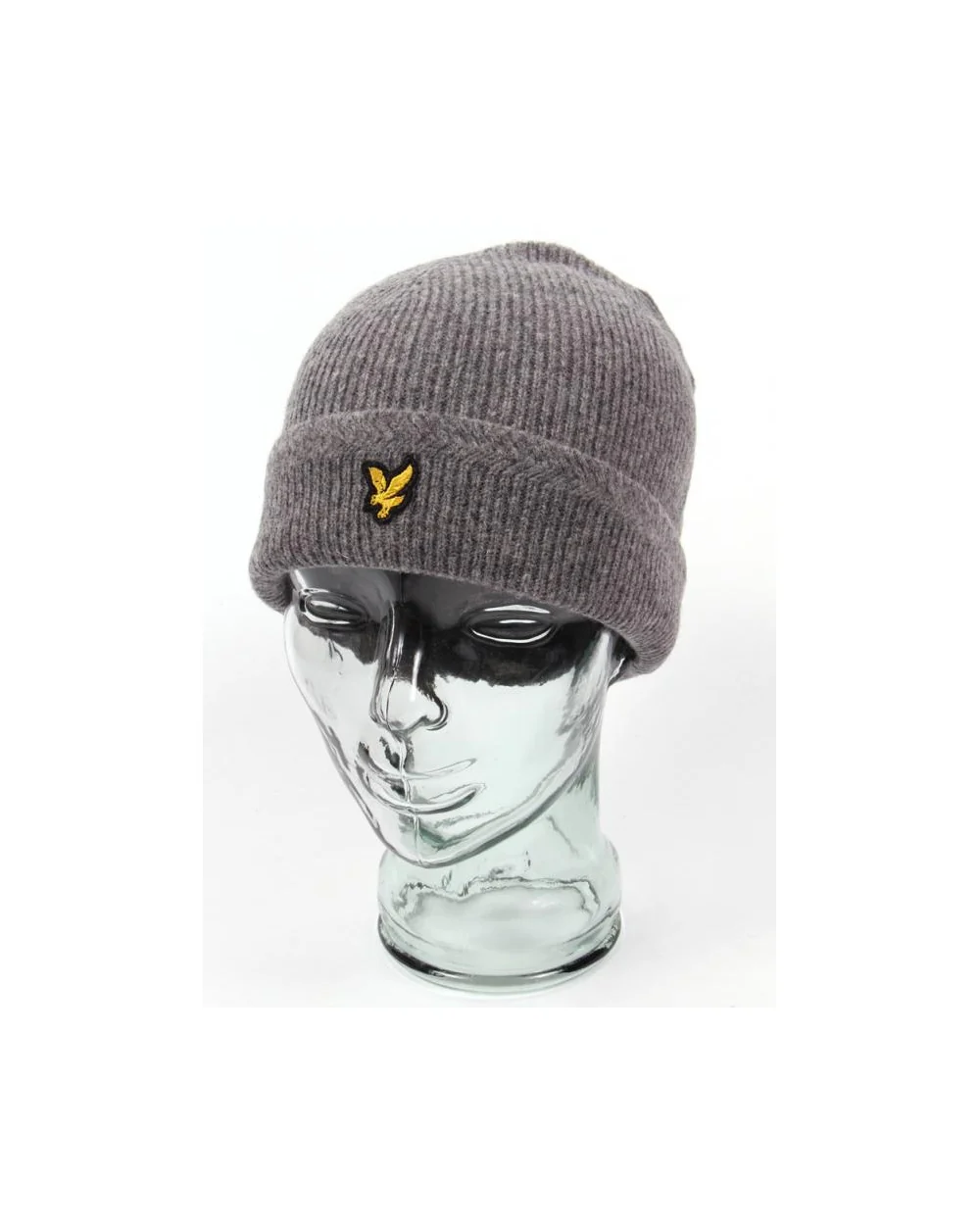 Lyle And Scott Racked Rib Beanie Mid Grey Marl
