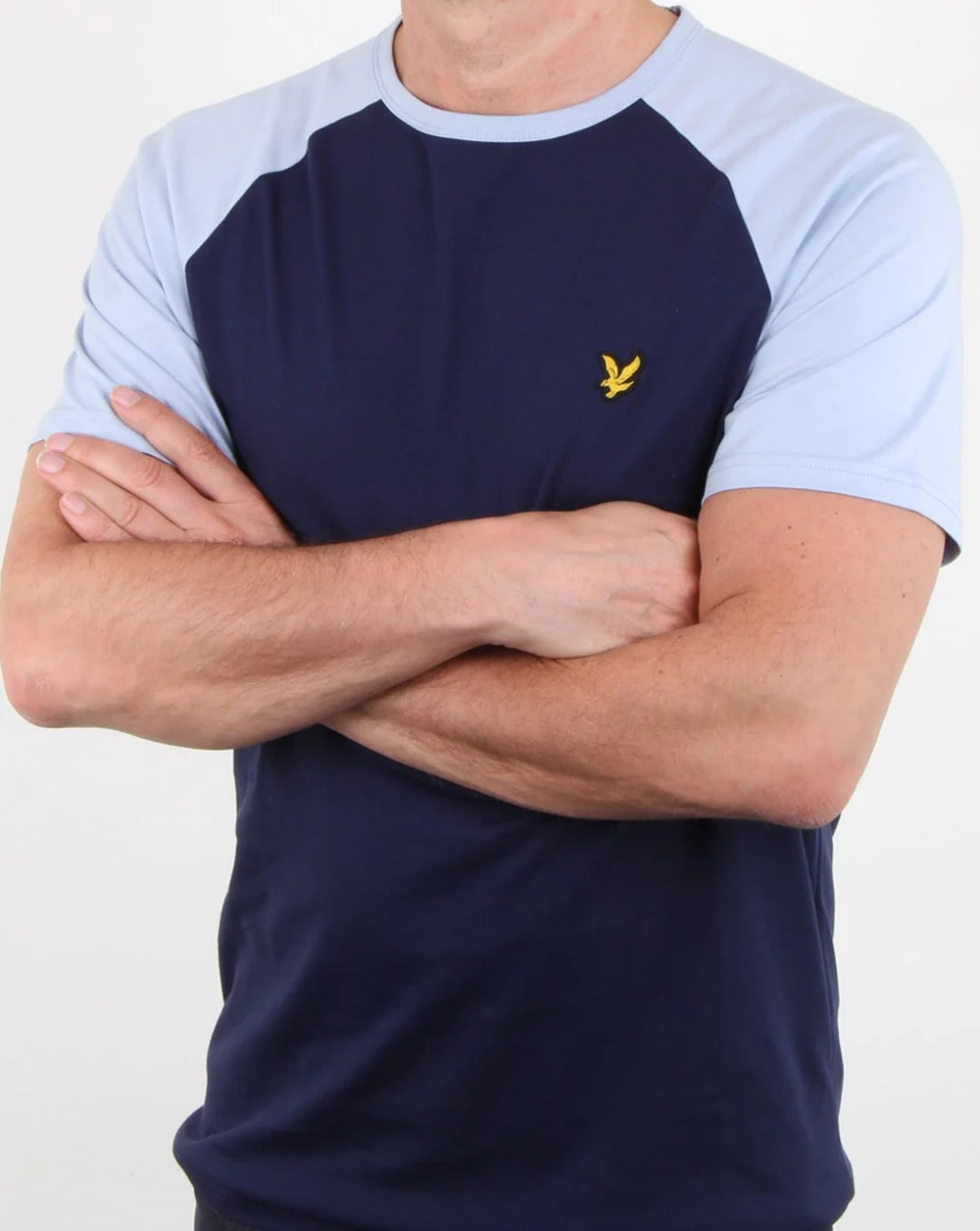 Lyle And Scott Raglan Ringer T-shirt Navy - Image 3