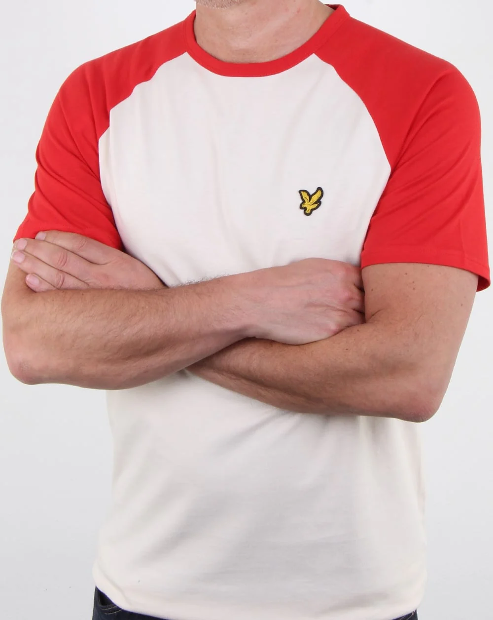 Lyle And Scott Raglan Ringer T-shirt Seashell White Marl - Image 3