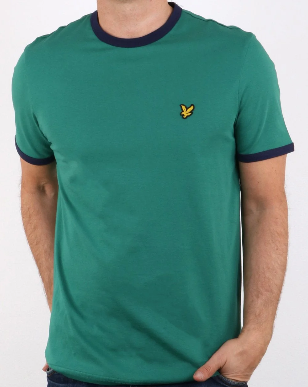 Lyle And Scott Ringer T Shirt Alpine Green/navy - Image 2