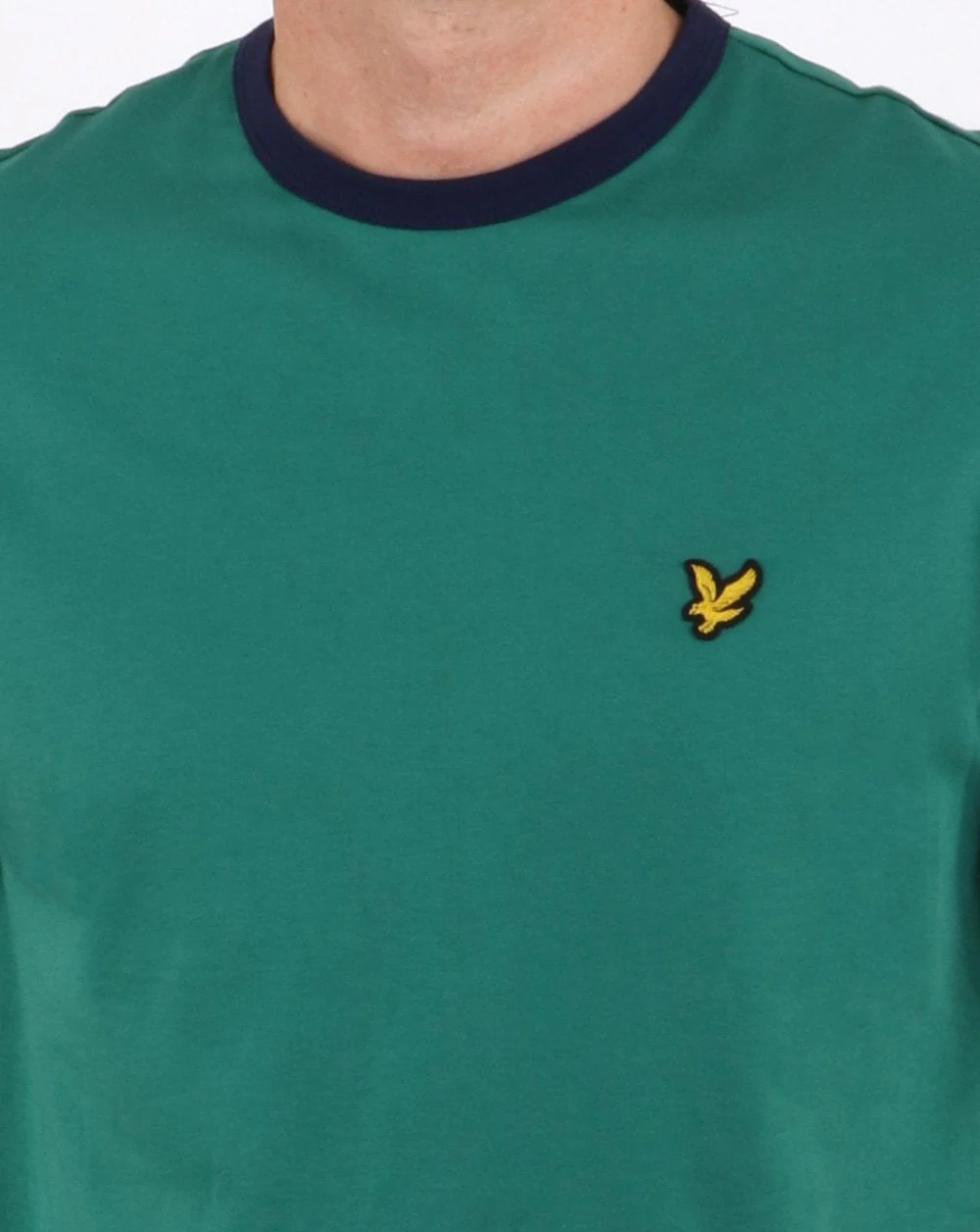 Lyle And Scott Ringer T Shirt Alpine Green/navy - Image 3