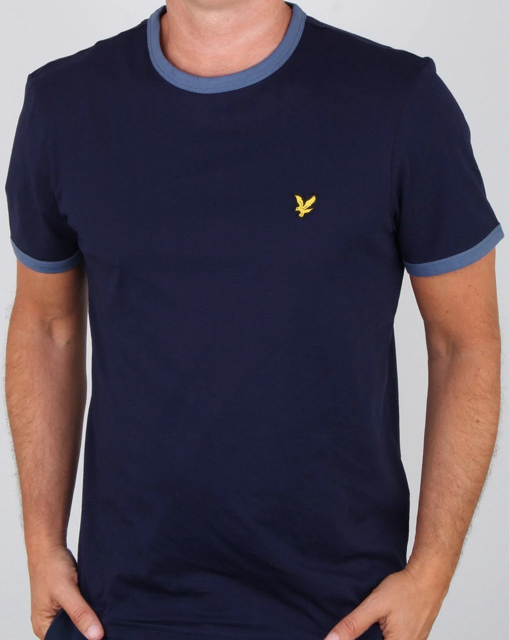 Lyle And Scott Ringer T Shirt Navy/blue - Image 3