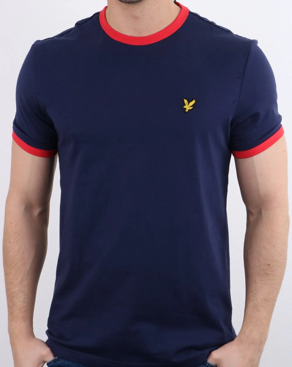 Lyle And Scott Ringer T Shirt Navy/Red
