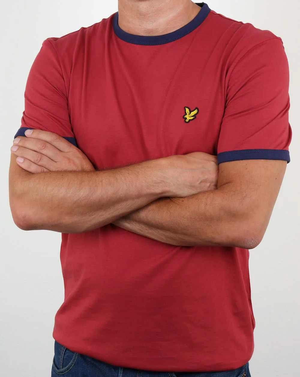 Lyle And Scott Ringer T Shirt Pomegranate - Image 4