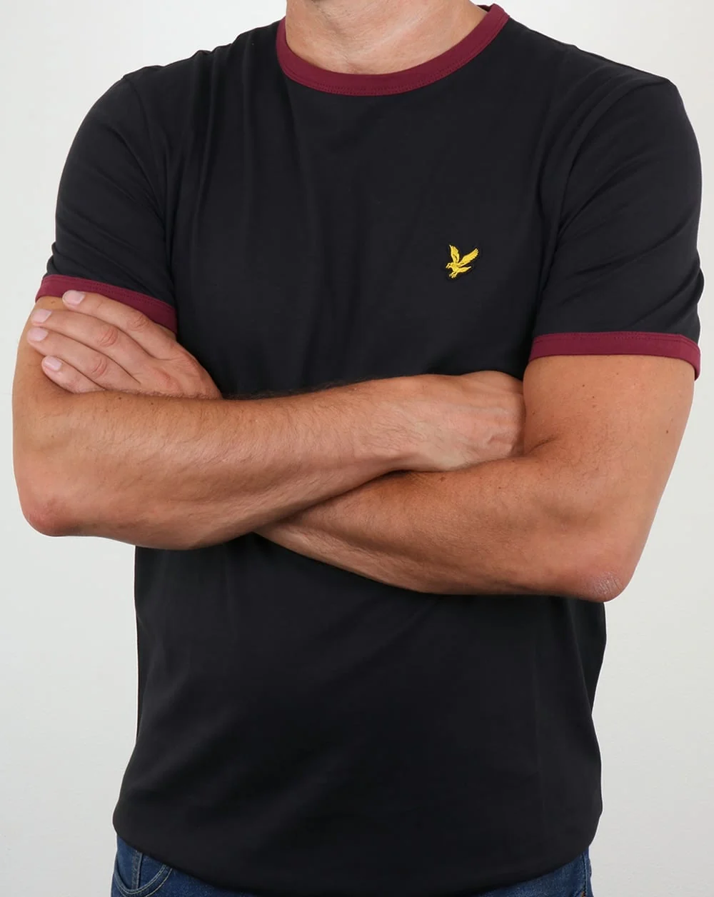 Lyle And Scott Ringer T Shirt True Black - Image 4