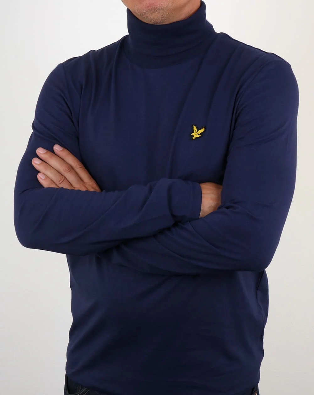 Lyle And Scott Roll Neck Navy - Image 3
