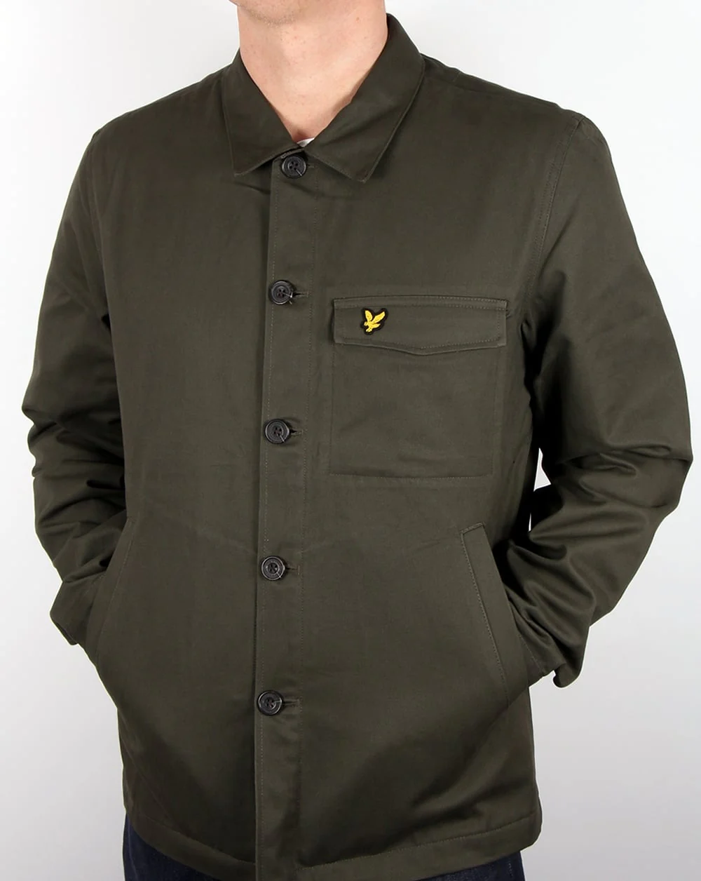 Lyle And Scott Shirt Jacket Dark Sage - Image 2