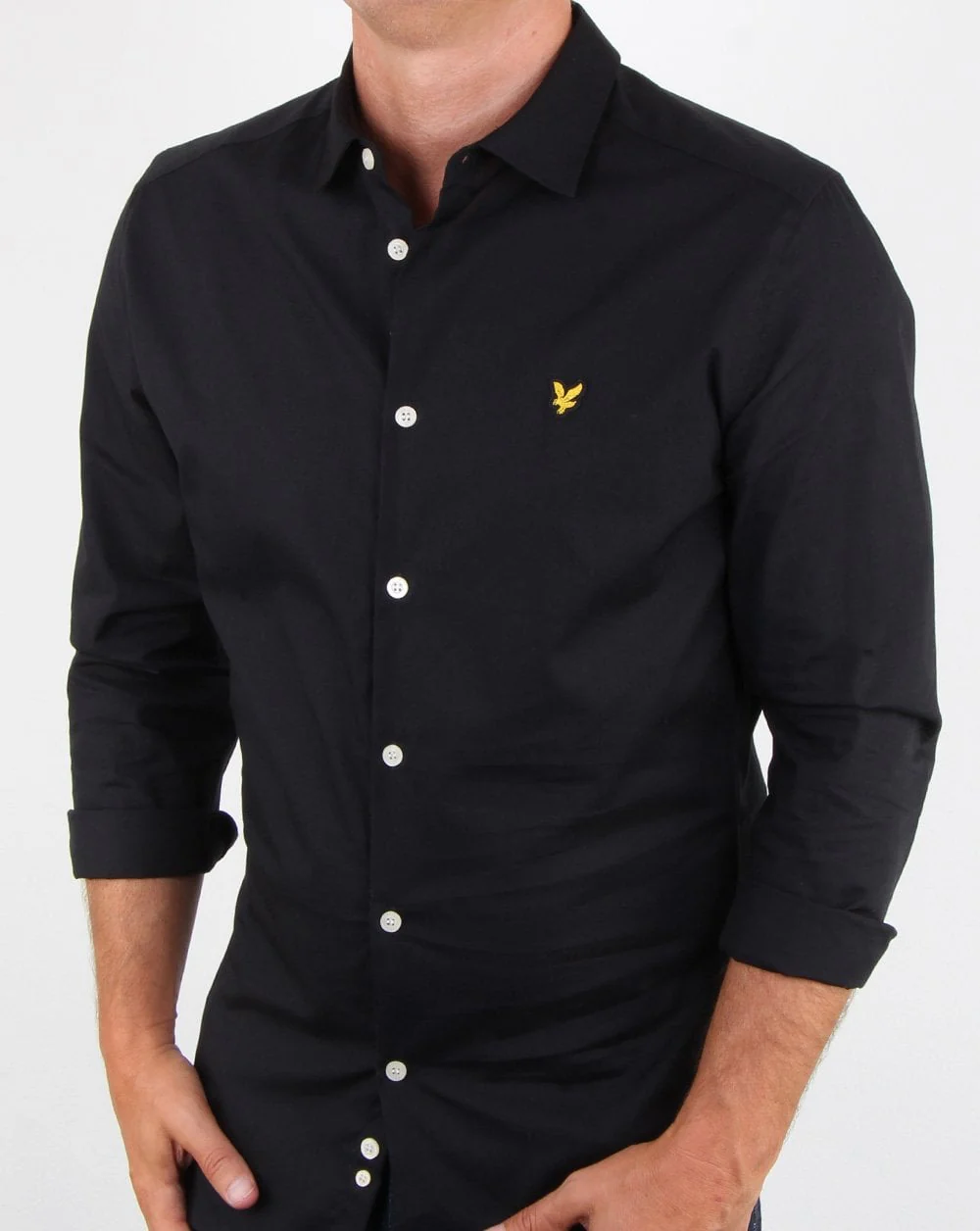 Lyle And Scott Slim Fit Poplin Shirt True Black