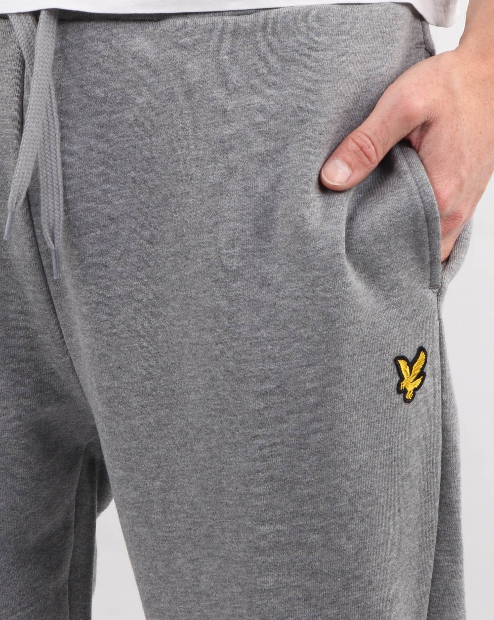 Lyle And Scott Slim Sweat Pant Mid Grey Marl - Image 2
