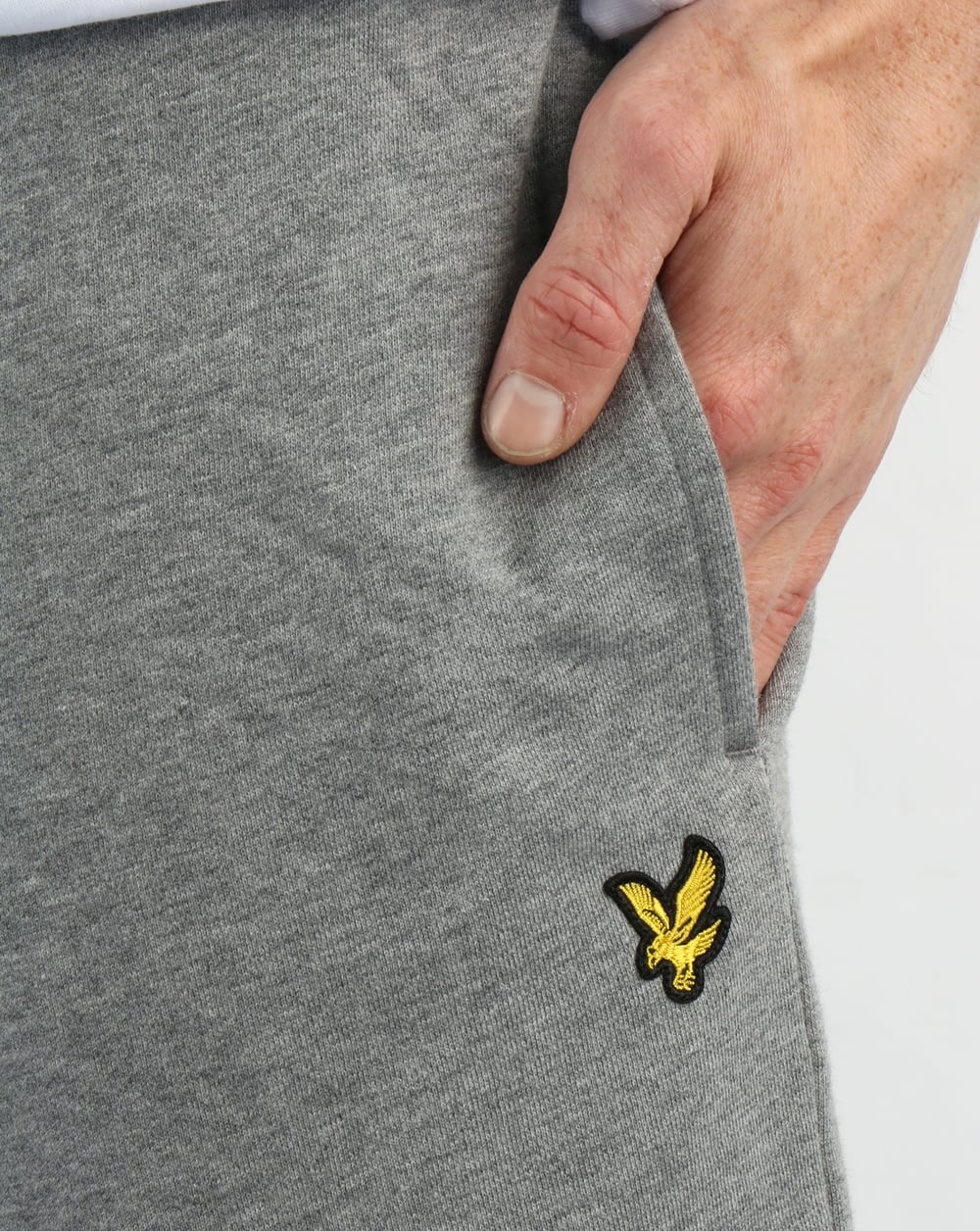 Lyle And Scott Slim Sweatpant Mid Grey Marl - Image 3