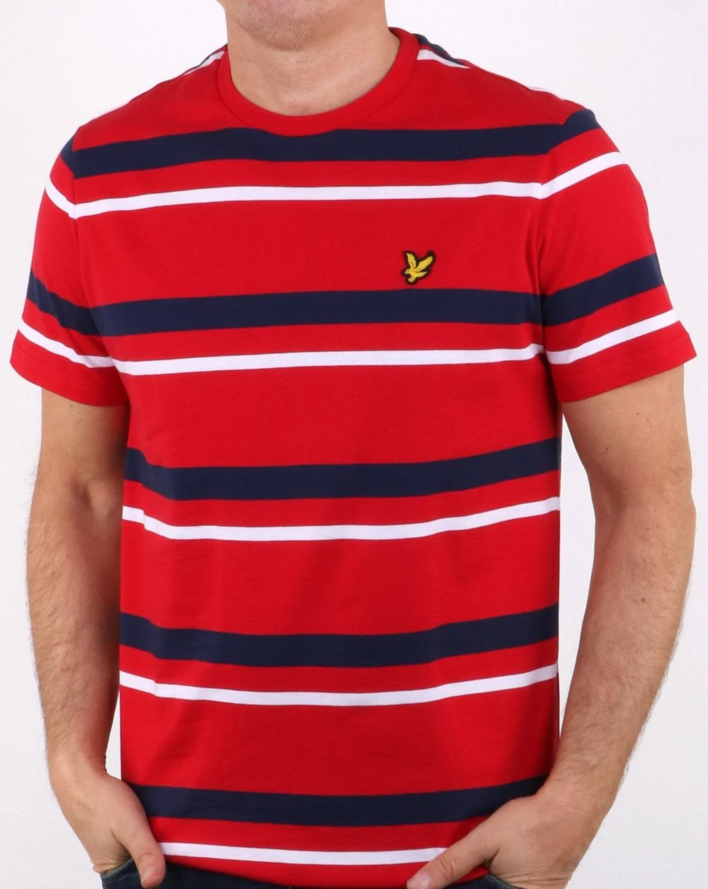 Lyle And Scott Stripe T-shirt Red/Navy/white - Image 2