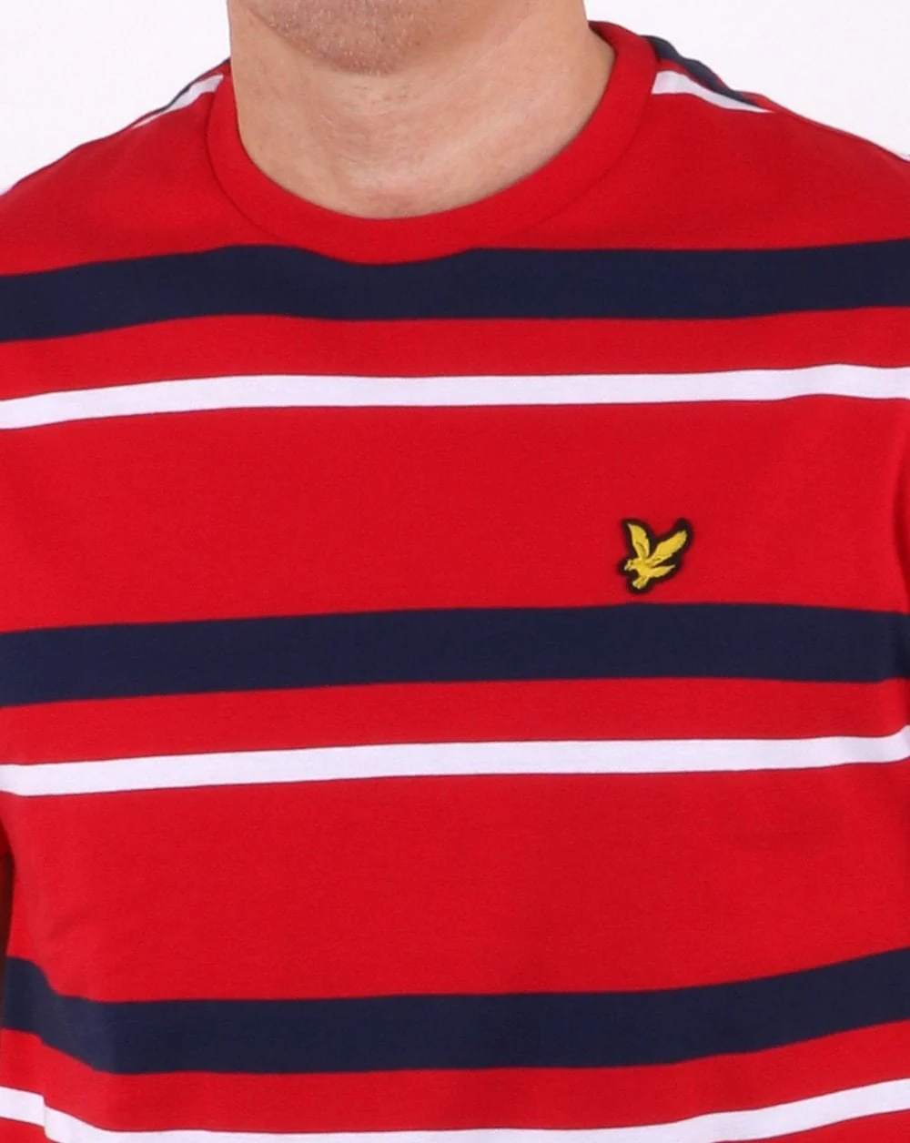 Lyle And Scott Stripe T-shirt Red/Navy/white - Image 3