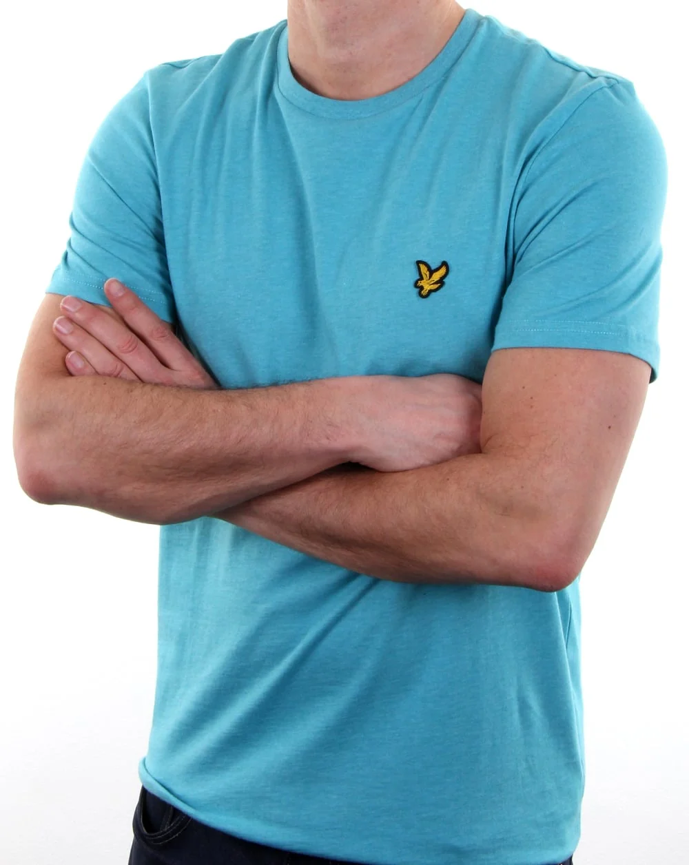 Lyle And Scott T-shirt Aqua Green Marl - Image 2