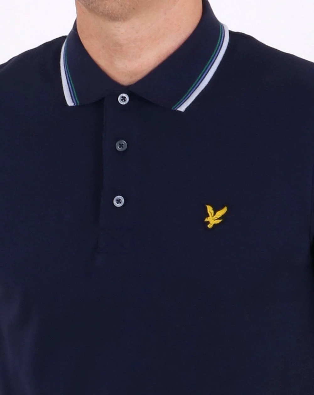 Lyle And Scott Tipped Polo Shirt Navy - Image 4