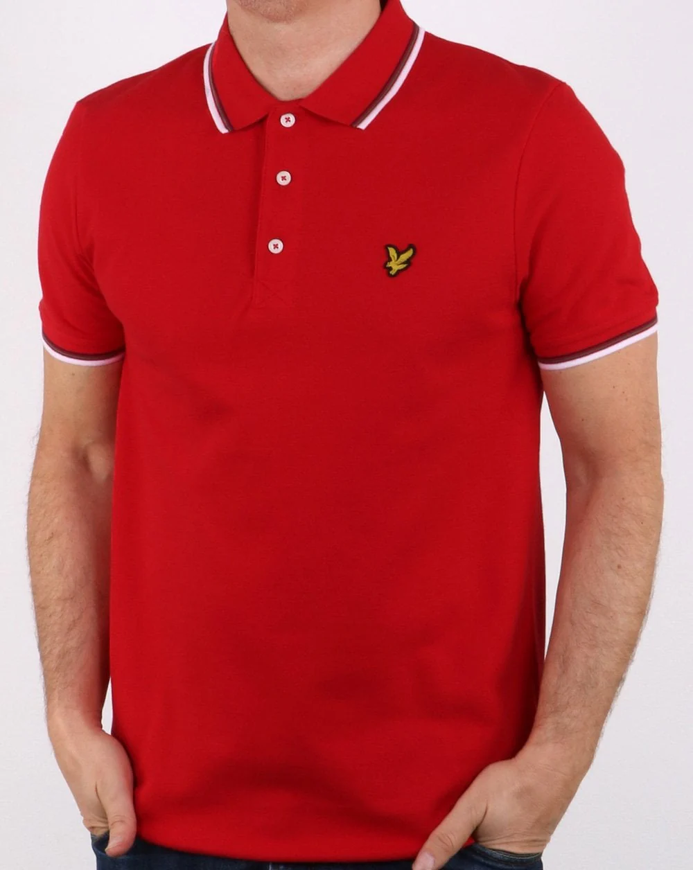 Lyle And Scott Tipped Polo Shirt Red