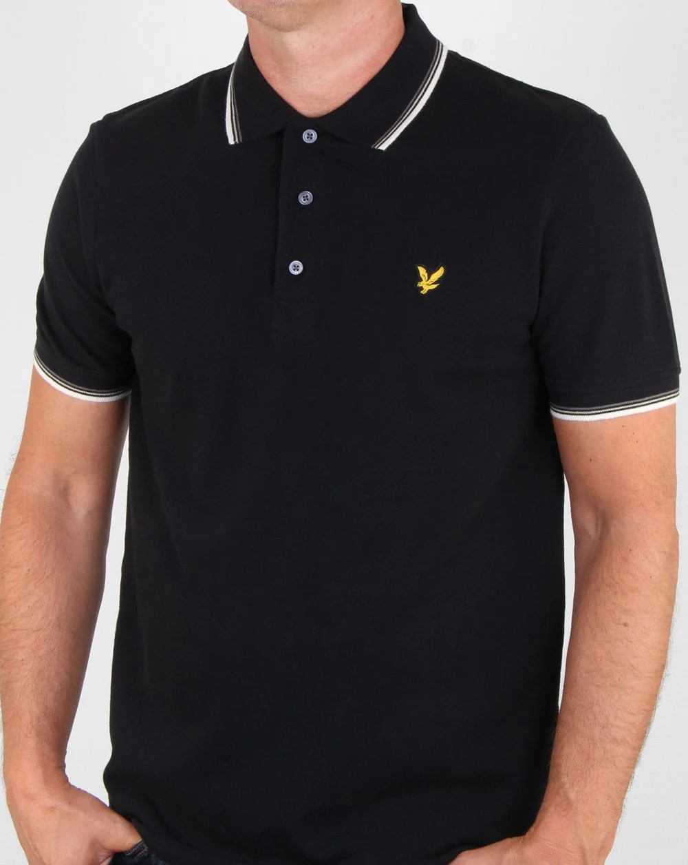 Lyle And Scott Tipped Polo Shirt True Black